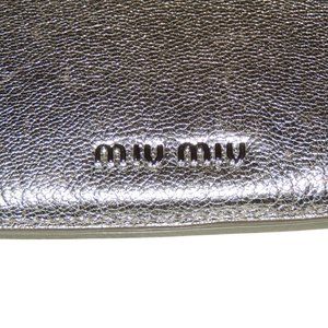 EUC MIU MIU Silver Nappa Leather iPad/tablet sleeve